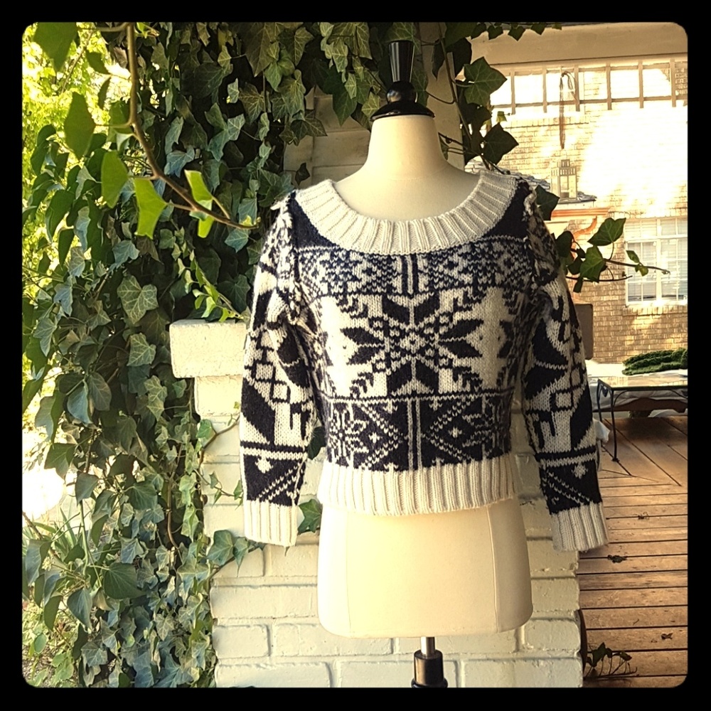 FREE PEOPLE Winter Ski Sweater WOOL size: Small
